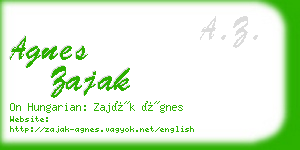 agnes zajak business card